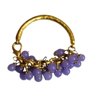 SUSAN GATES bracelet designer jewelry gold tone with Gemstones beautiful